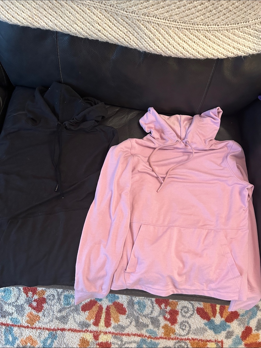 Avia Women's Pink & Black hoodie workout pullovers